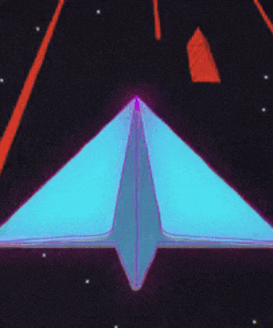A futuristic paper plane flying through a vibrant space, symbolizing innovation and forward momentum.